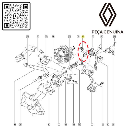 RN 067589 8201067589 mangueira bomba alta master 2.3 16v m9t-D